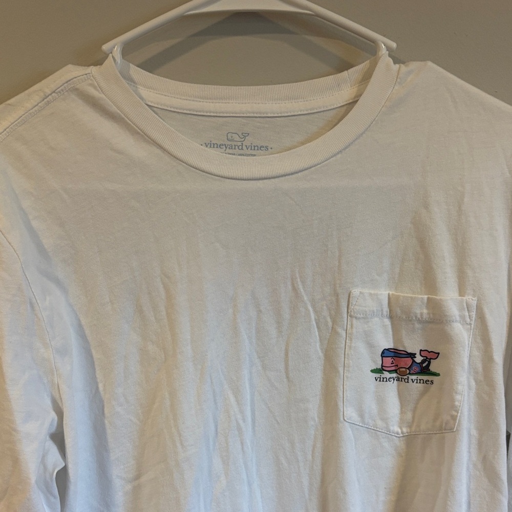 Vineyard Vines Rugby White Long Sleeve Tee
